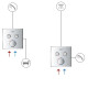 Термостат Grohe Grohtherm SmartControl прихованого монтажу з двома кнопками управління (29119000) (Без механізму вбудованого монтажу)