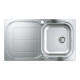 Кухонна мийка з нержавіючої сталі Grohe K300 45-S 86/50 1.0 REV (31563SD0) Нержавіюча сталь, матова