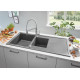 Кам'яна кухонна мийка Grohe Granite Grey K400 80-C 116/50 1.5 REV (31643AT0) сірий граніт 