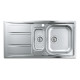 Кухонна мийка з нержавіючої сталі Grohe K400 + 60-S 98.3 / 51.3 1.5 REV (31569sd0) Нержавіюча сталь, матова