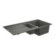 Кам'яна кухонна мийка Grohe Granite Grey K400 60-C 100/50 1.5 REV (31642AT0) сірий граніт