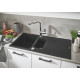 Кам'яна кухонна мийка Grohe Granite Black K500 60-C 100/50 1.5 REV (31646AP0) чорний граніт