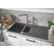 Кам'яна кухонна мийка Grohe Granite Grey K500 60-C 100/50 1.5 REV (31646AT0) сірий граніт