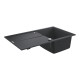Кам'яна кухонна мийка Grohe Granite Black K400 50 - C 86/50 1.0 REV (31640AP0) чорний граніт