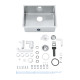 Кухонна мийка з нержавіючої сталі Grohe K700U 60-S 54.4 / 44.4 1.0 (31574sd0) матова, під стільницю