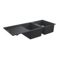 Каменная кухонная мойка Grohe K500 80-C 116/50 2.0 REV Granite Black Черный гранит (31647AP0) Каменная кухонная мойка Grohe K500 80-C 116/50 2.0 REV Granite Black Черный гранит (31647AP0)
