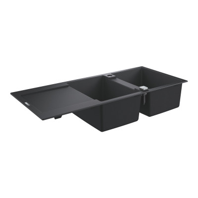 Кам'яна кухонна мийка Grohe Granite Black K500 80-C 116/50 2.0 REV (31647AP0) чорний граніт