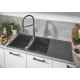 Каменная кухонная мойка Grohe Granite Grey K500 80-C 116/50 2.0 REV (31647AT0) Серый гранит