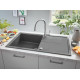 Каменная кухонная мойка Grohe Granite Grey K400 60-C 100/50 1.0 REV (31641AT0) Серый гранит