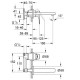 Змішувач для раковини на два отвори Grohe BauFlow Хром (20287000) (Без механізму вбудованого монтажу)