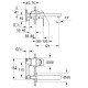 Смеситель однорычажный для раковины Grohe BauLoop на два отверстия, Хром (20289000) (С механизмом встраиваемого монтажа)