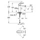 Смеситель для раковины Grohe Eurosmart M-Size, Хром (23324003)