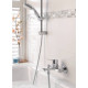 Змішувач для ванни Grohe BauEdge Хром з перемиканням між ванною і верхнім душем (23605000)