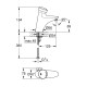 Grohe Eurodisc se Автоматичний змішувач для раковини зі змішуванням і з регульованим обмеженням (36233000)