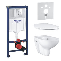 Инсталляционная система с подвесным унитазом комплект Grohe Bau Ceramic (39427CB0) Инсталляционная система с подвесным унитазом комплект Grohe Bau Ceramic (39427CB0)