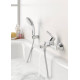Змішувач для ванни Grohe BauLoop Хром з перемиканням між ванною і верхнім душем (23603000)