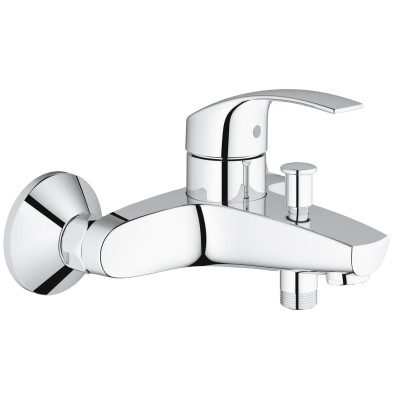 Змішувач для ванни Grohe Eurosmart Хром з перемиканням між ванною і верхнім душем (33300002)
