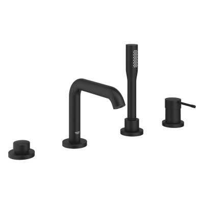 Смеситель для ванны Grohe Essence на 4 отверстия Фантомный черный (25251KF1)