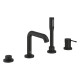 Смеситель для ванны Grohe Essence на 4 отверстия Фантомный черный (25251KF1)