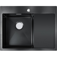 Кухонна мийка з нержавіючої сталі Gunter&Hauer Rauda 6522 Black Honey RW (65х51см)