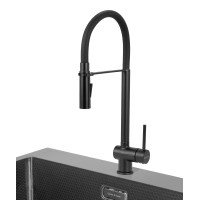 Кухонный смеситель Gunter&Hauer EDEL Black Черный с выдвижным изливом