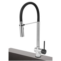 Кухонный смеситель Gunter&Hauer EDEL Brush Black Нержавеющая сталь с выдвижным изливом