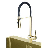 Кухонный смеситель Gunter&Hauer EDEL Gold Золото с выдвижным изливом