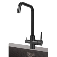 Кухонний змішувач Gunter&Hauer HÜGEL Black Чорний з підключенням до фільтрованої води