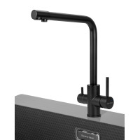 Кухонний змішувач Gunter&Hauer PERLE Black Чорний з підключенням до фільтрованої води