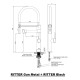 Кухонный смеситель Gunter&Hauer RITTER Gun Metal Черный с подключением к фильтрованной воде