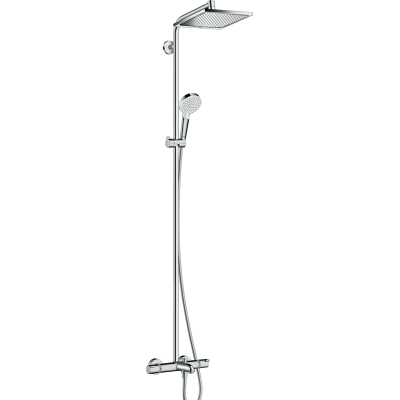 Душевая система Hansgrohe Crometta E 240 1jet Showerpipe с термостатом 27298000
