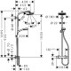 Душова система Hansgrohe Crometta Showerpipe 160 1jet EcoSmart з термостатом 27265400
