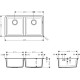 Мийка для кухні Hansgrohe S51 S510-U770 43434170 чорний графіт