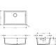 Мойка для кухни Hansgrohe S51 S510-U660, бетон 43432380