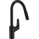 Смеситель Hansgrohe Focus для кухонной мойки с выдвижным душем, матовый черный 31815670