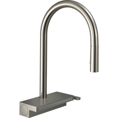Змішувач Hansgrohe Aquuno Select M81 для кухонного миття з висувним душем, під сталь 73837800