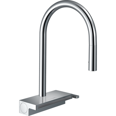 Змішувач Hansgrohe Aquuno Select M81 для кухонного миття з висувним душем, хром 73831000