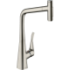 Змішувач Hansgrohe Metris M71 для кухонного миття з висувним душем, під сталь 73816800