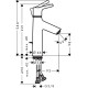 Змішувач Hansgrohe Talis S для раковини зі зливним гарнітуром, хром (72022000)