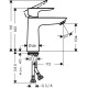 Змішувач для раковини Hansgrohe Talis E зі зливним клапаном push-open, хром (71711000)