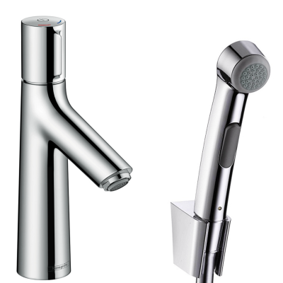 Змішувач Hansgrohe Talis Select S зі зливним клапаном Push-Open для раковини з гігієнічним душем, хром (72291000)