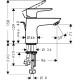 Змішувач Hansgrohe Talis E для раковини, для водонагрівачів відкритого типу, зі зливним набором, хром (71707000)