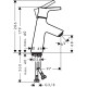 Змішувач Hansgrohe Talis S для раковини без зливного гарнітура, хром (72014000)