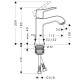 Змішувач Hansgrohe Metris Classic для раковини зі зливним гарнітуром, хром (31075000)