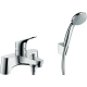 Смеситель Hansgrohe Focus с 2 отверстиями для ванны, с ручным душем Crometta 85 1jet (31521000)