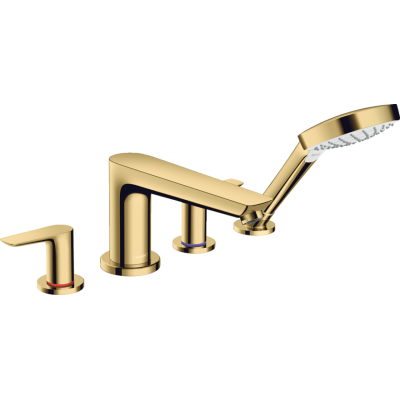 Смеситель Hansgrohe Talis E для ванны на 4 отверстия, золото (71748990)