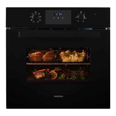 Духовой электрический шкаф INTERLINE OEG 580 ECH BB Черный