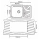 Кухонная мойка с нержавеющей стали INTERLINE VEGA microdecor 