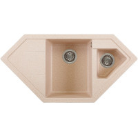 Каменная кухонная мойка INTERLINE INDIGO avena Бежевый, угловая