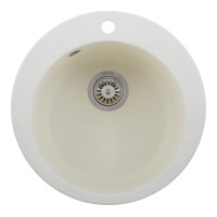 Каменная кухонная мойка INTERLINE RONDO new old white Кремовый